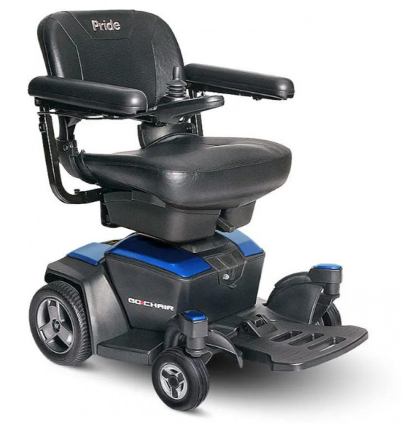 Elektro-Rollstuhl Seniorenmobil Pride Mobility Go-Chair blau - Neufahrzeug Ausstellungstück